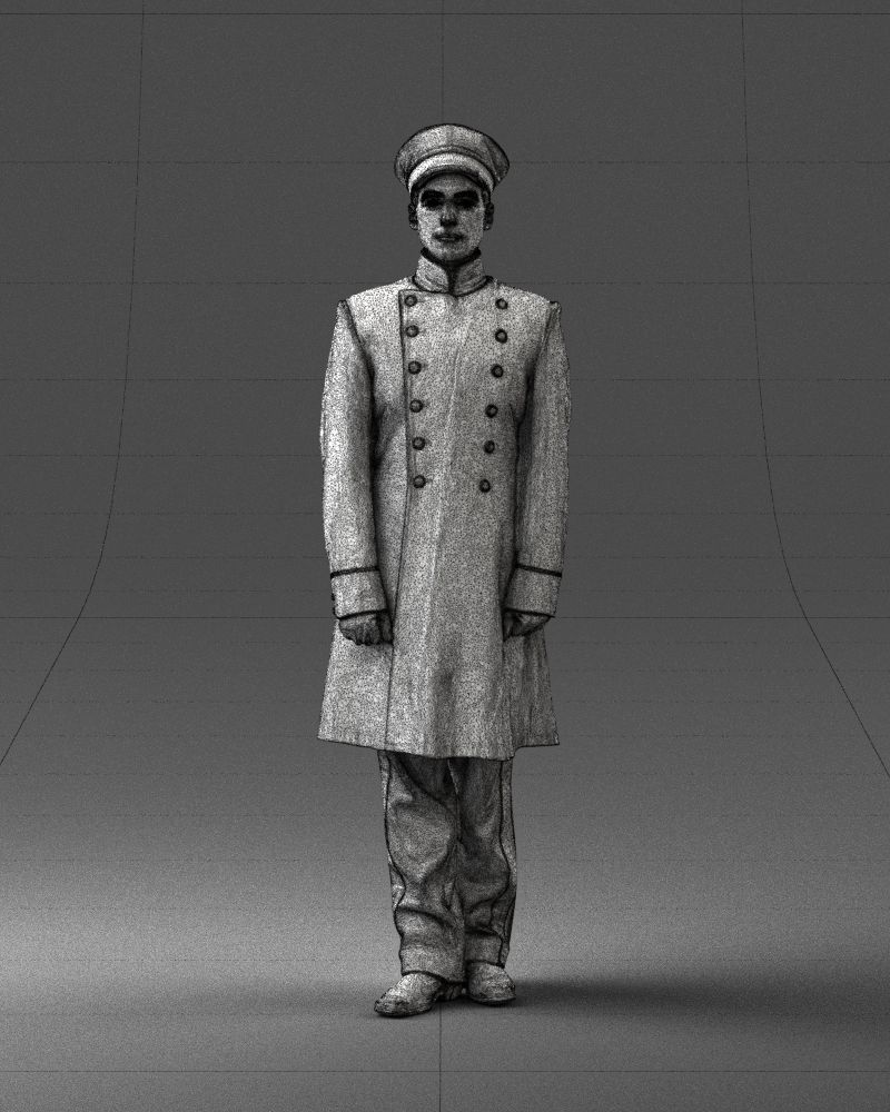 Man in full military uniform 0179 3D Print Ready 3D print model_35