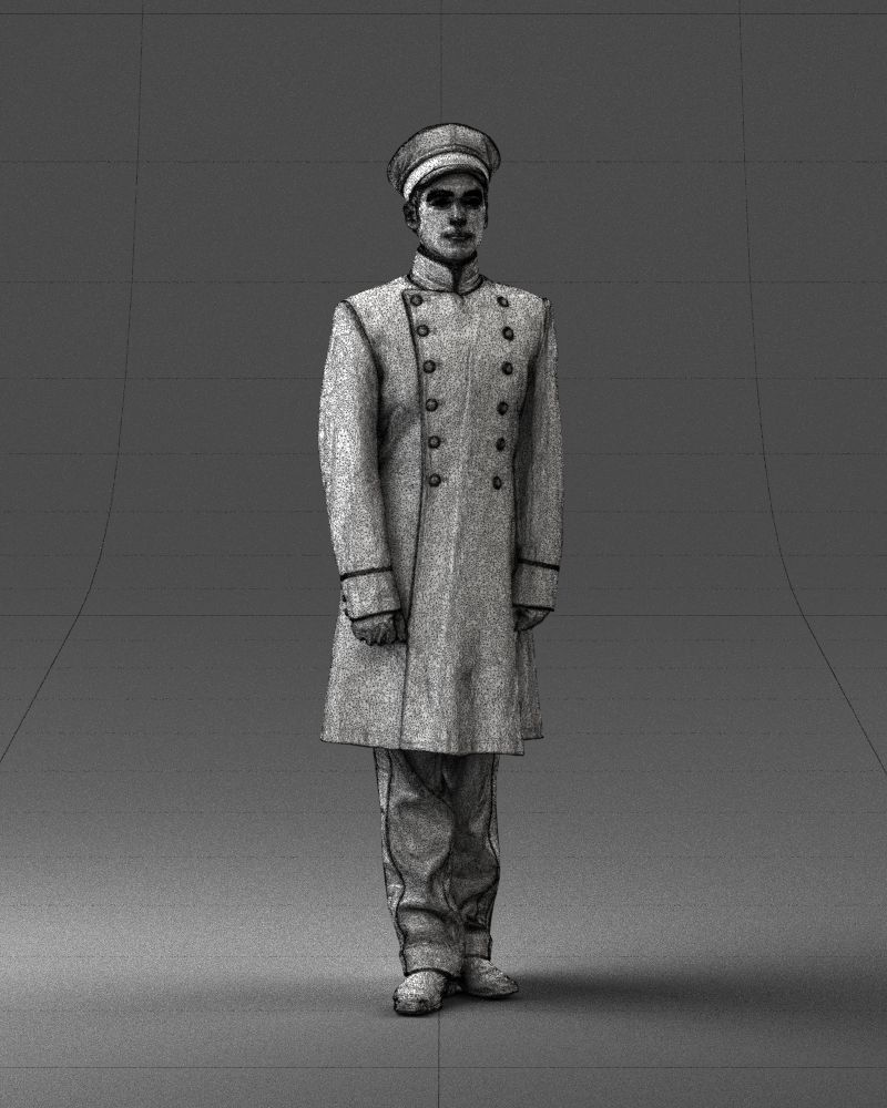 Man in full military uniform 0179 3D Print Ready 3D print model_5