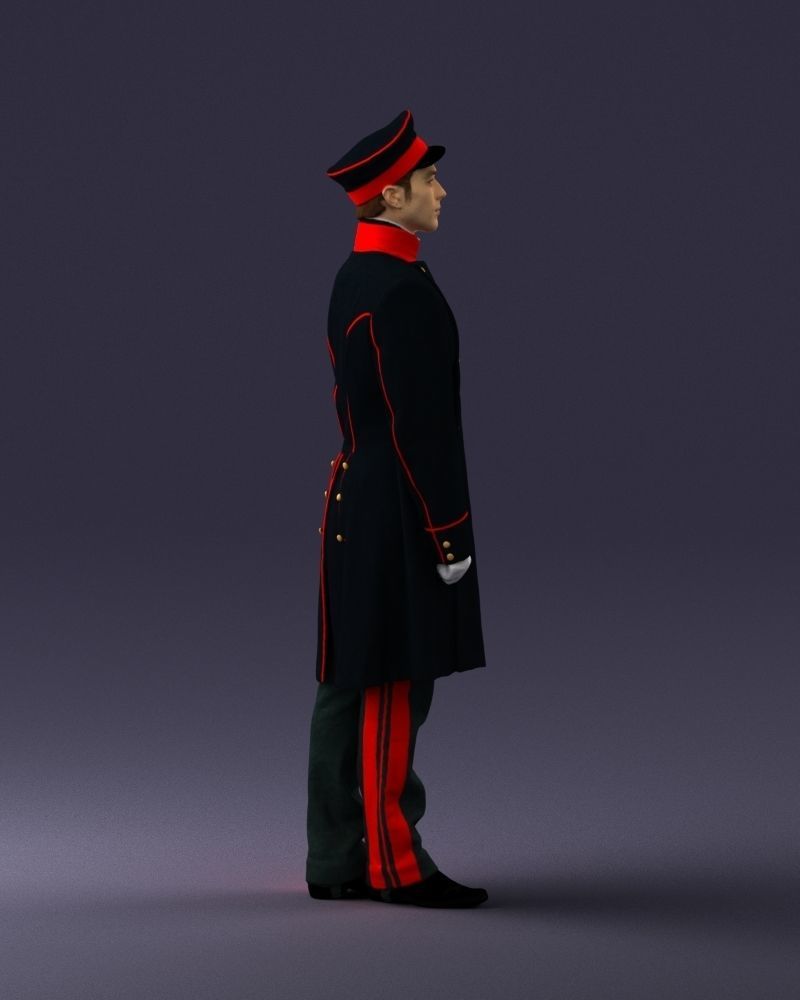 Man in full military uniform 0179 3D Print Ready 3D print model_12
