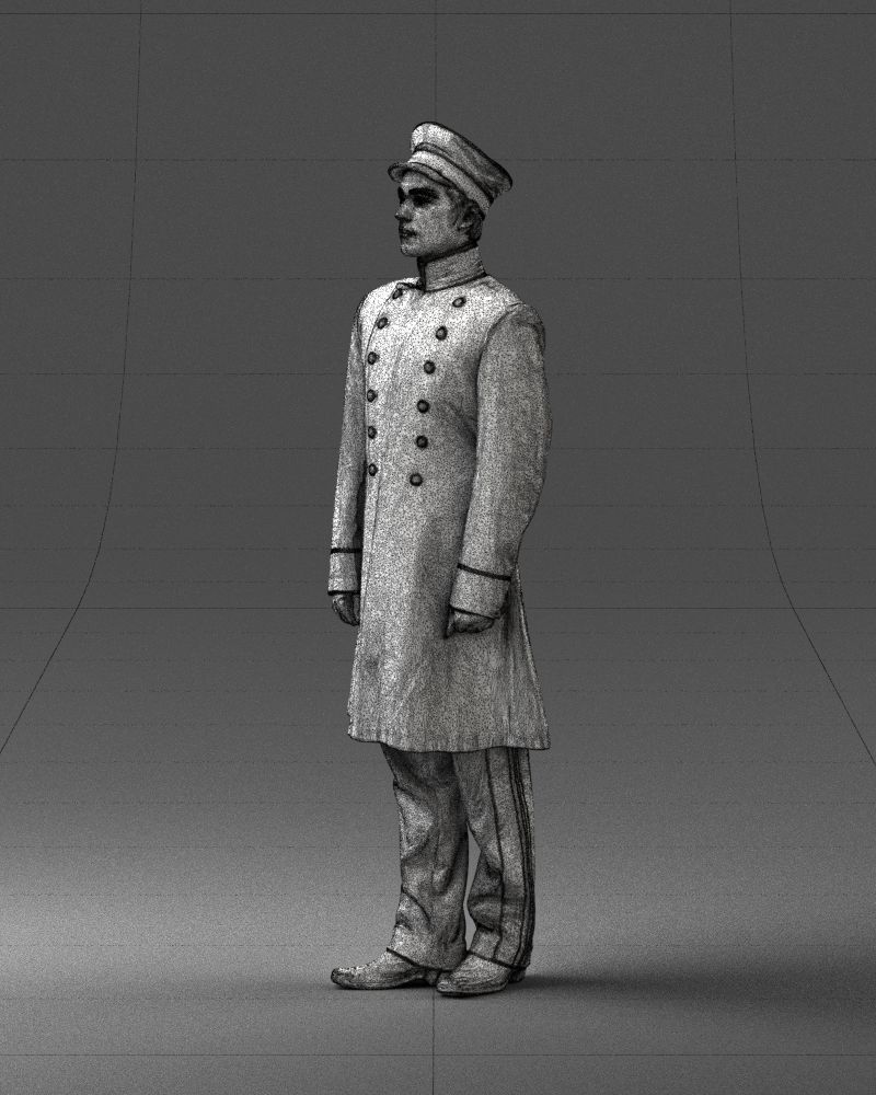 Man in full military uniform 0179 3D Print Ready 3D print model_29