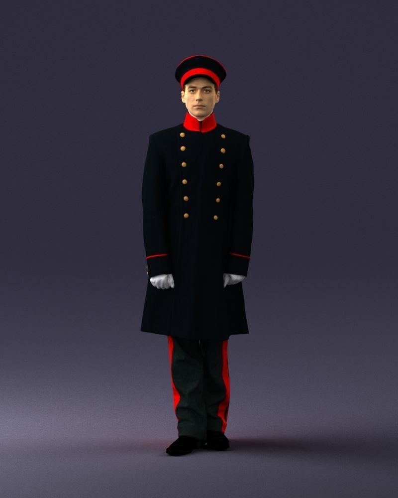 Man in full military uniform 0179 3D Print Ready 3D print model_33