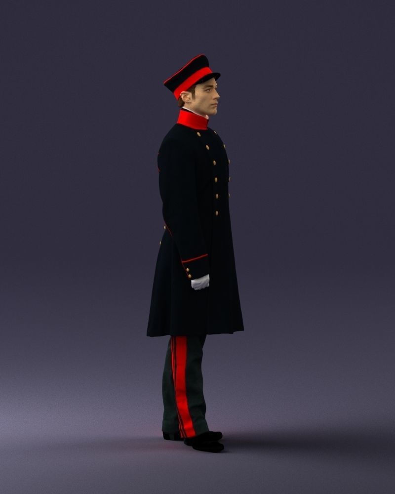 Man in full military uniform 0179 3D Print Ready 3D print model_9