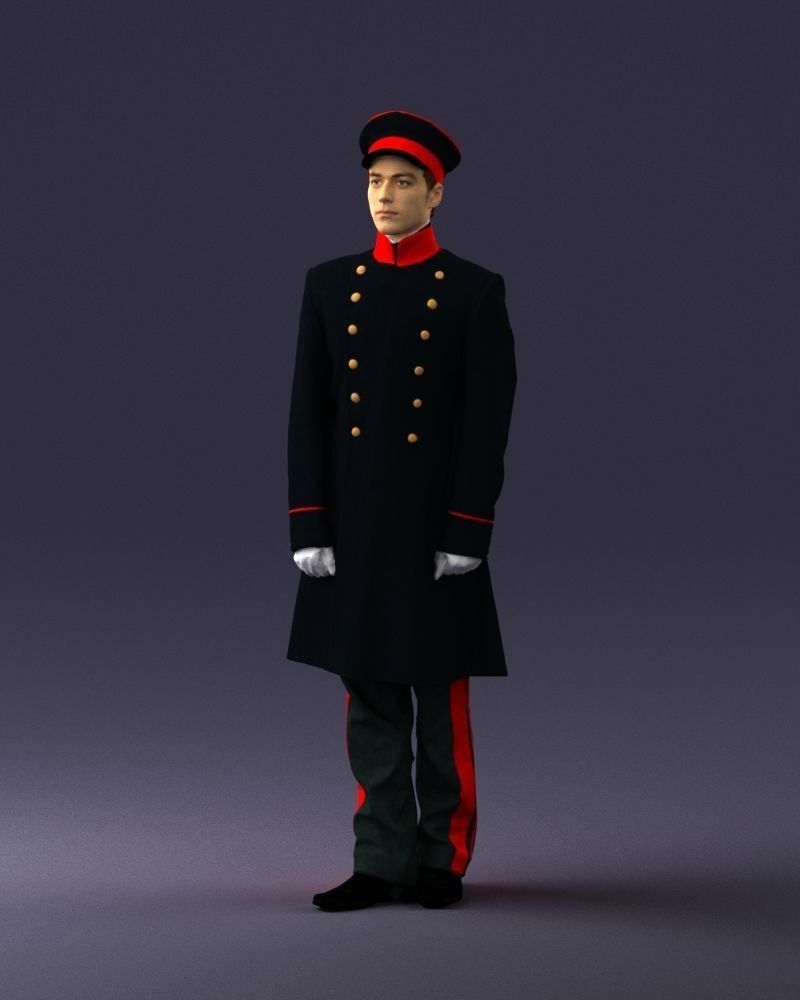 Man in full military uniform 0179 3D Print Ready 3D print model_30