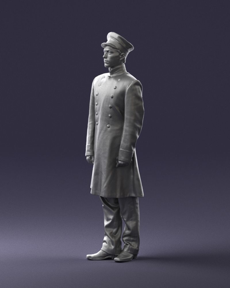 Man in full military uniform 0179 3D Print Ready 3D print model_28
