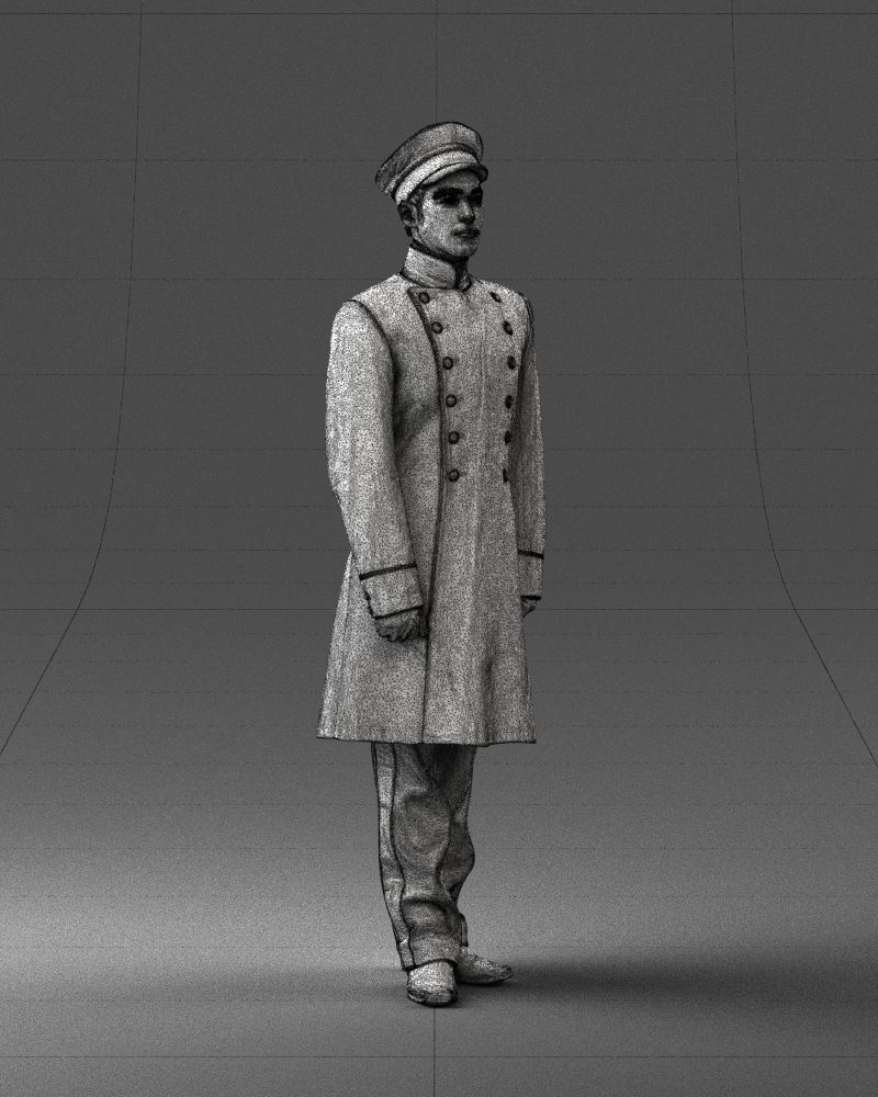 Man in full military uniform 0179 3D Print Ready 3D print model_8