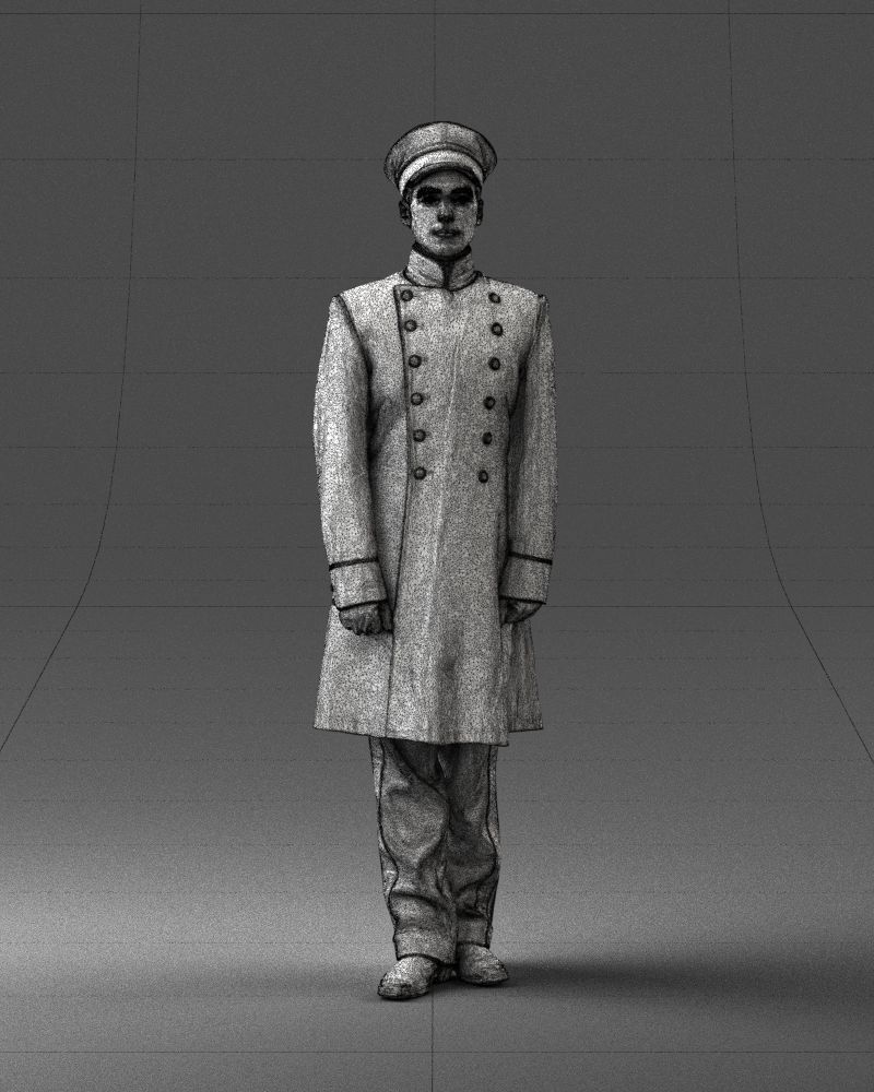 Man in full military uniform 0179 3D Print Ready 3D print model_2