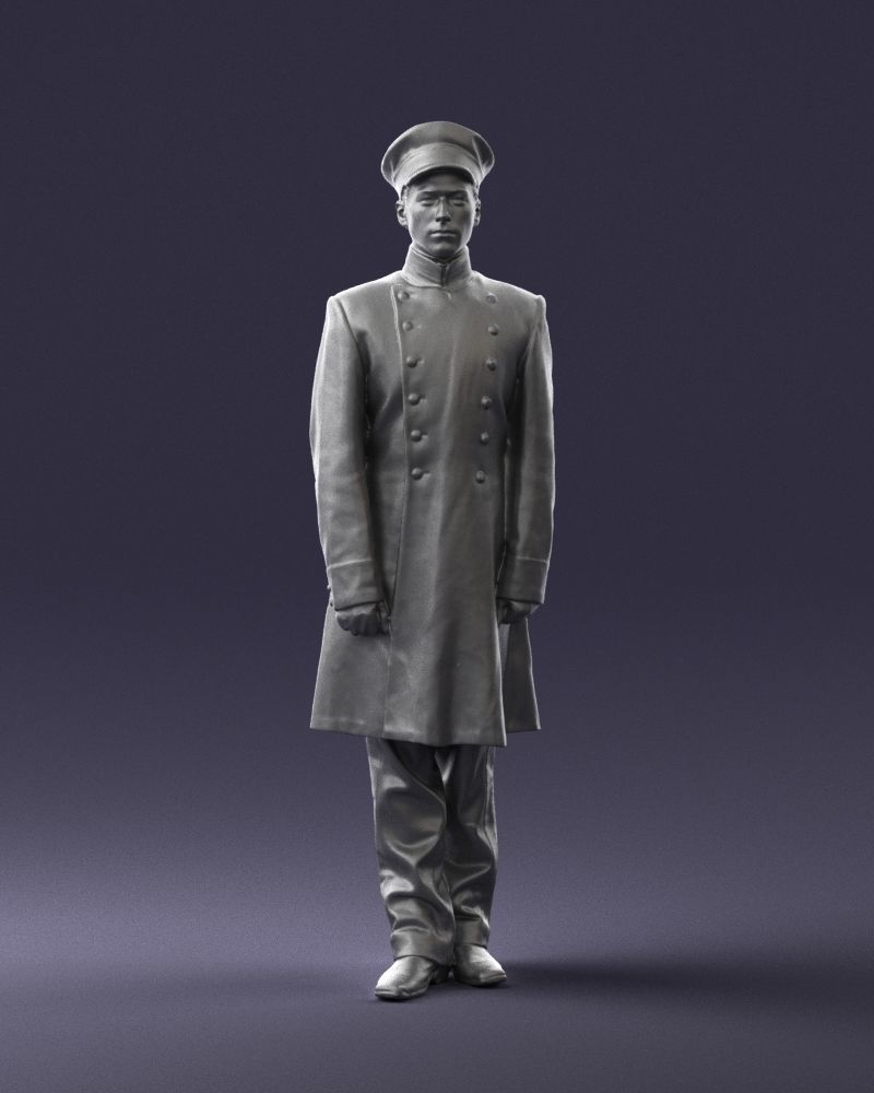 Man in full military uniform 0179 3D Print Ready 3D print model_37