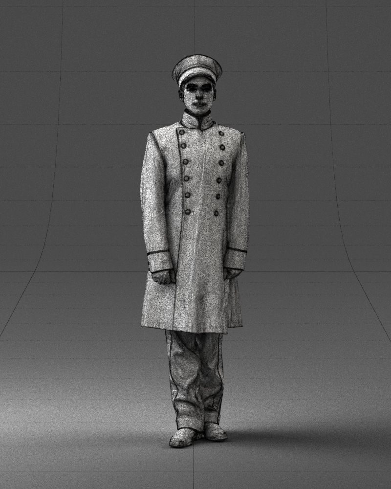 Man in full military uniform 0179 3D Print Ready 3D print model_38