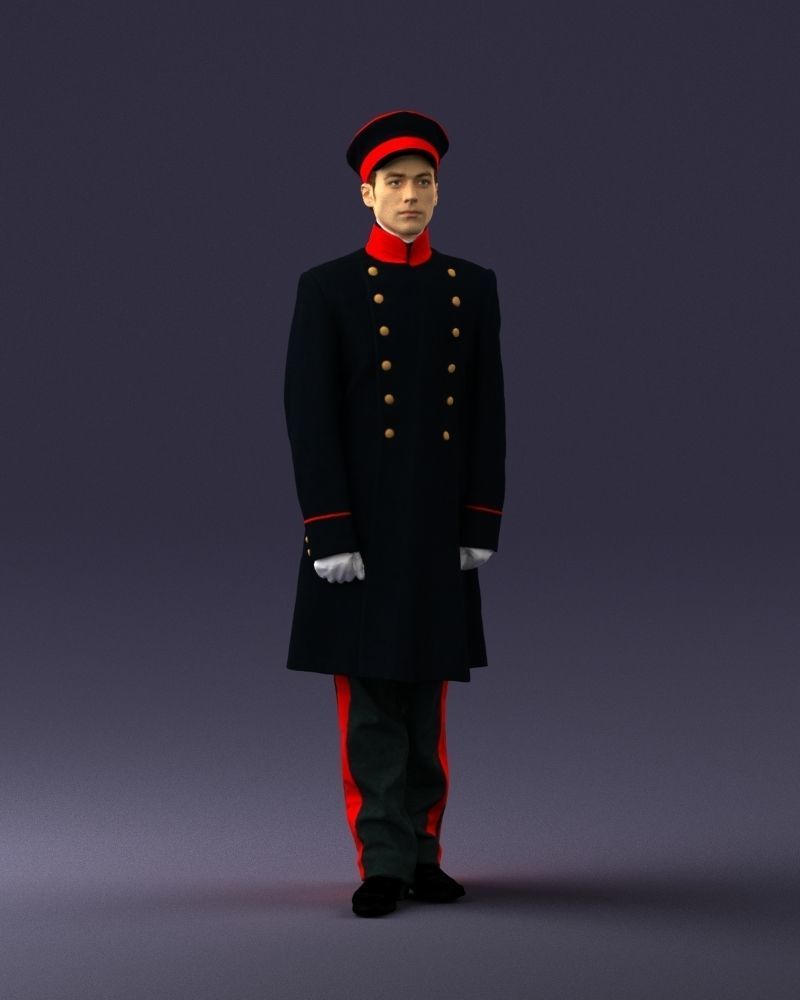 Man in full military uniform 0179 3D Print Ready 3D print model_3
