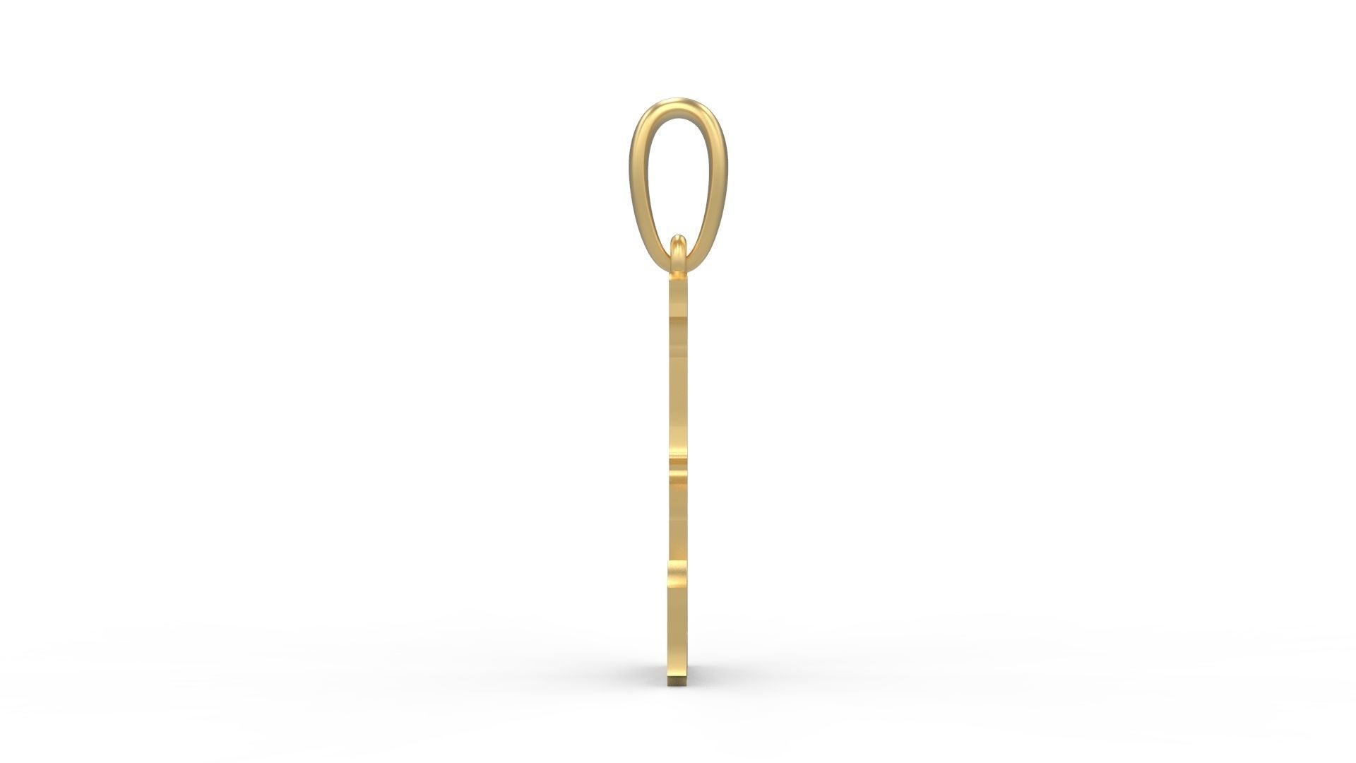 Initial Letters Pendant Homeplate L 3D print model_2