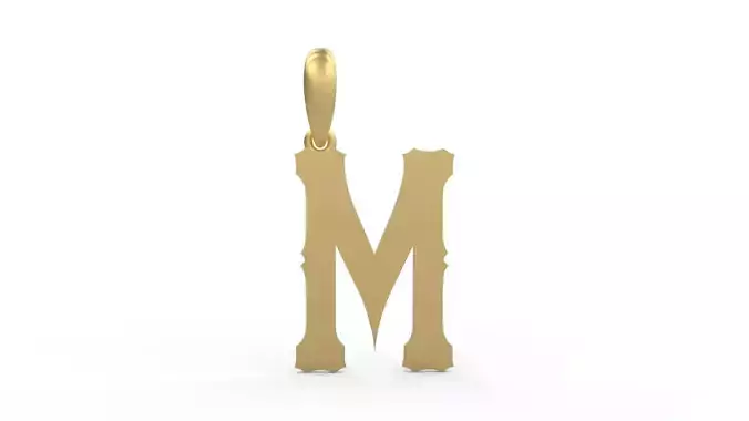 Initial Letters Pendant Homeplate M