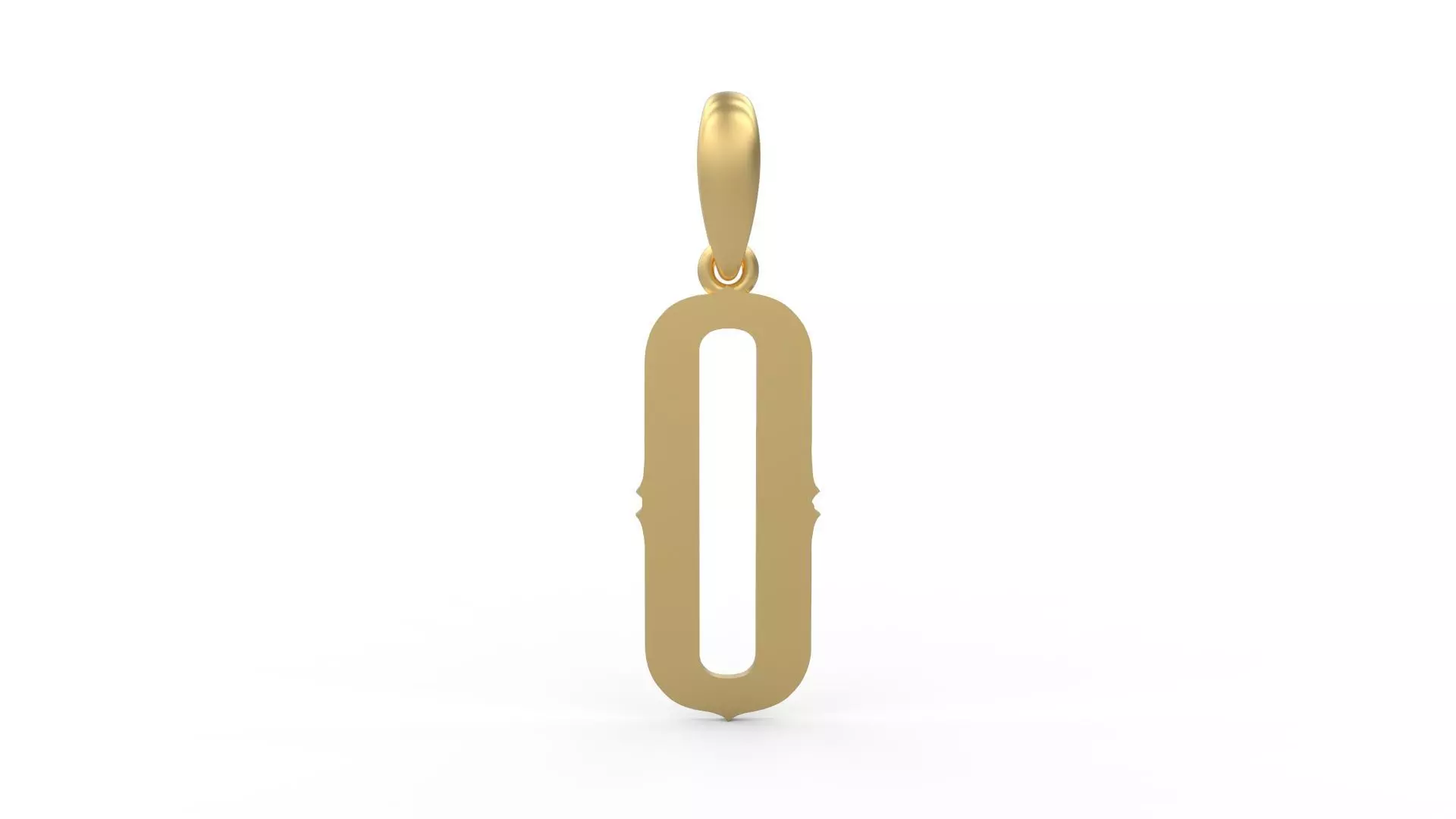 Initial Letters Pendant Homeplate O 3D print model_0