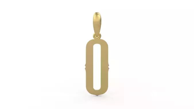 Initial Letters Pendant Homeplate O