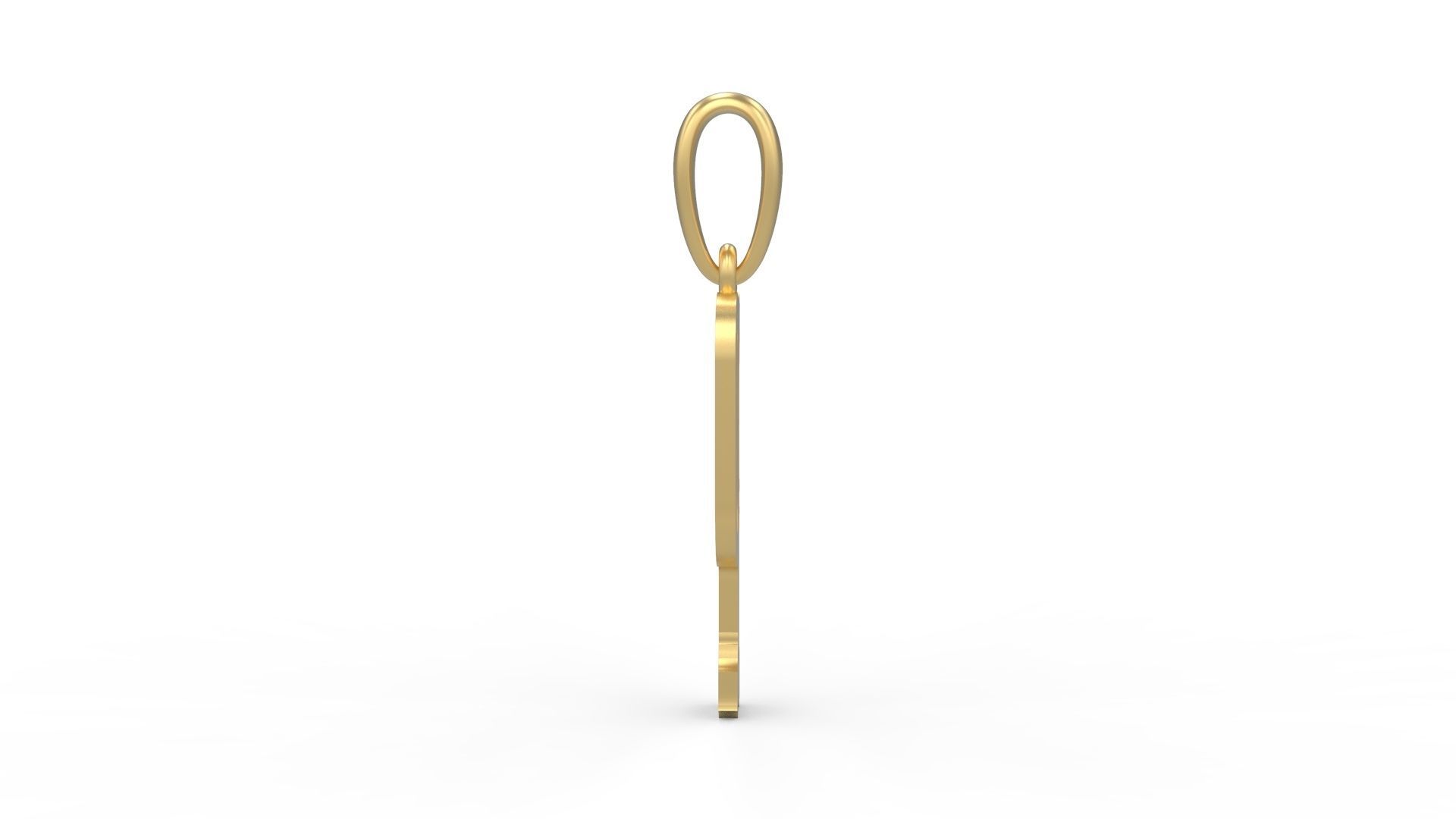 Initial Letters Pendant Homeplate P 3D print model_2