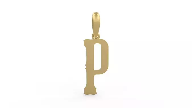 Initial Letters Pendant Homeplate P