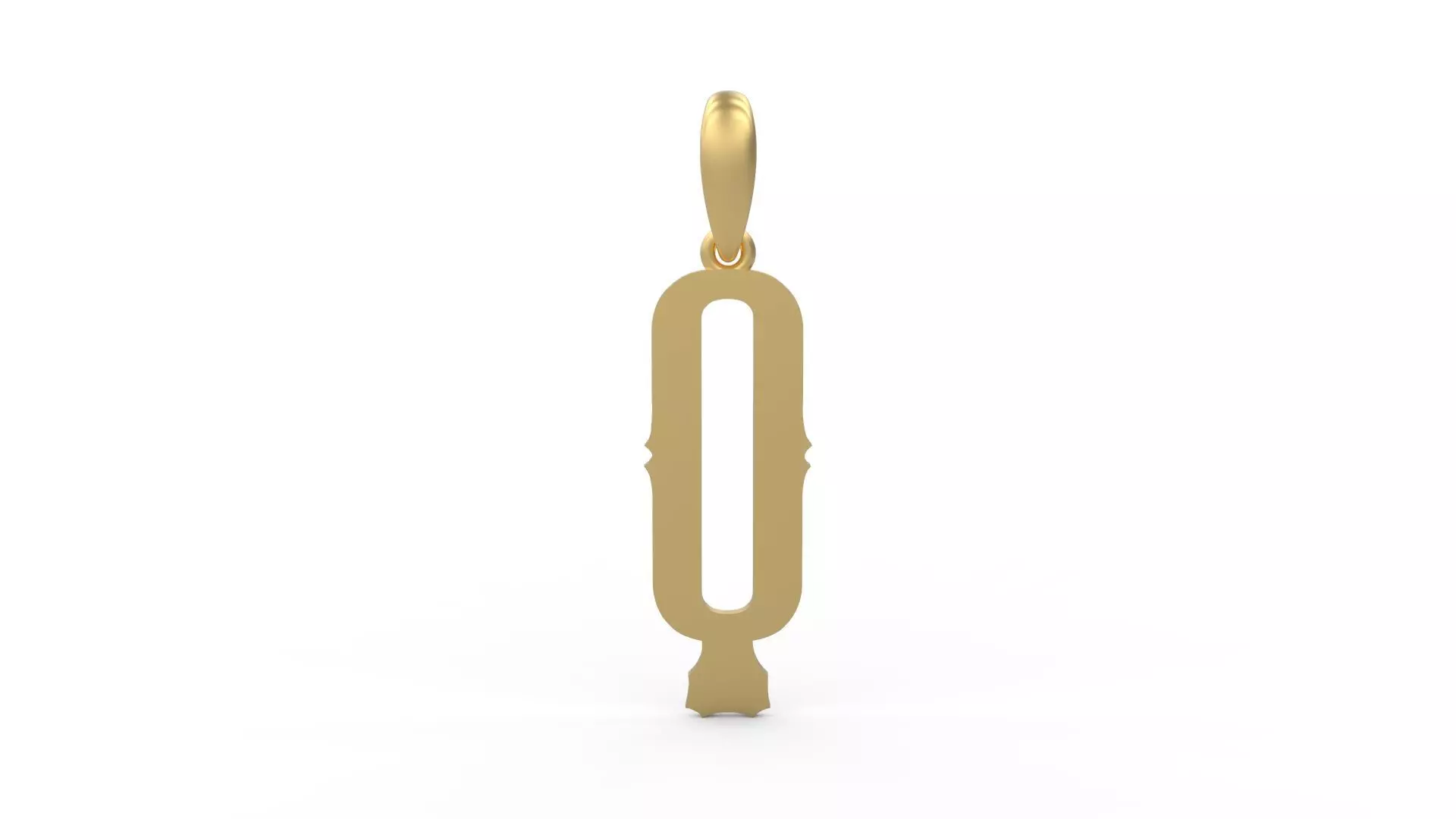 Initial Letters Pendant Homeplate Q 3D print model_0