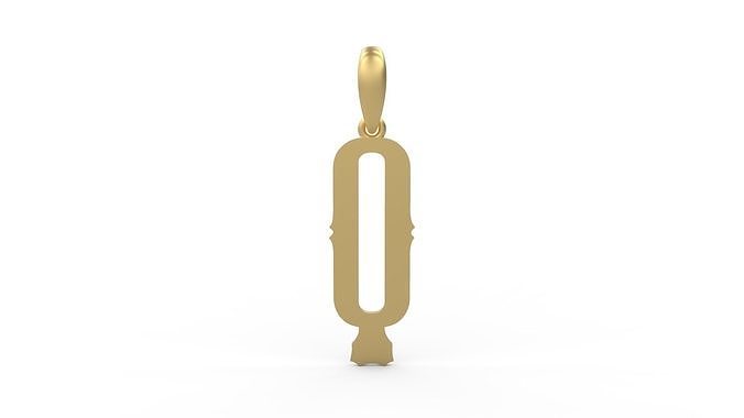 Initial Letters Pendant Homeplate Q 3D print model