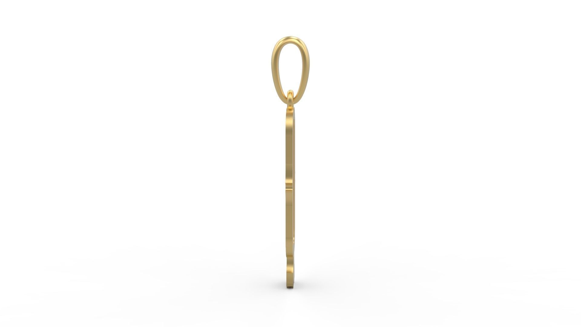 Initial Letters Pendant Homeplate Q 3D print model_2