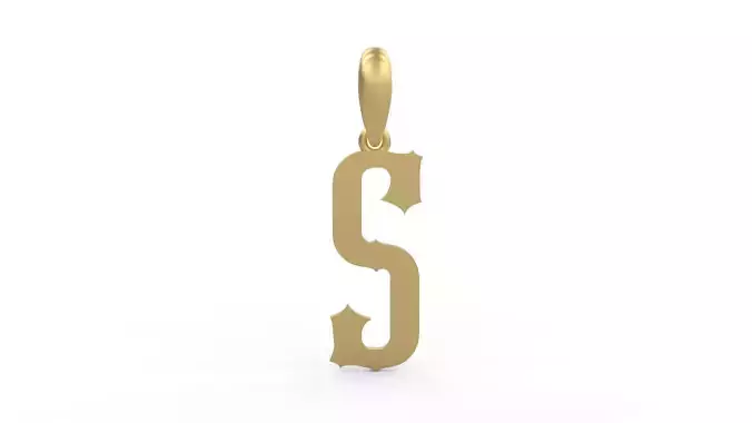 Initial Letters Pendant Homeplate S