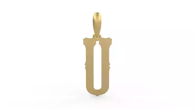 Initial Letters Pendant Homeplate U