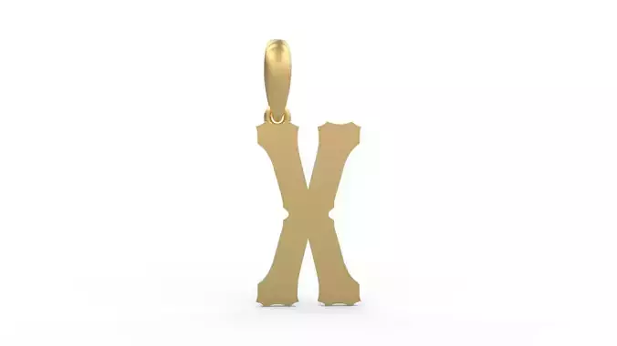 Initial Letters Pendant Homeplate X