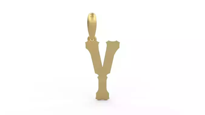 Initial Letters Pendant Homeplate Y