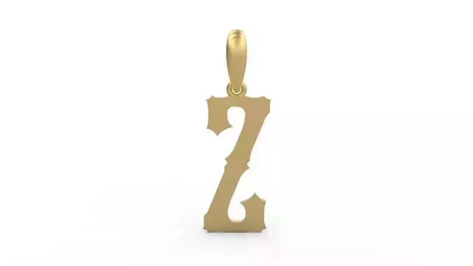 Initial Letters Pendant Homeplate Z