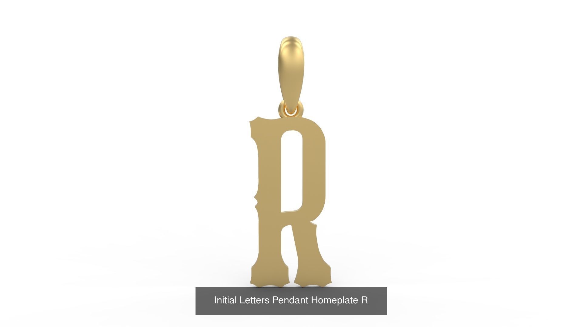 Initial Letters Pendant Alphabets Homeplate 3D Model Collection_20
