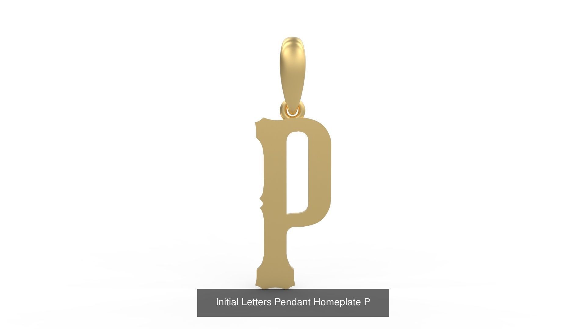 Initial Letters Pendant Alphabets Homeplate 3D Model Collection_18