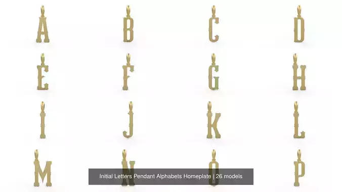 Initial Letters Pendant Alphabets Homeplate