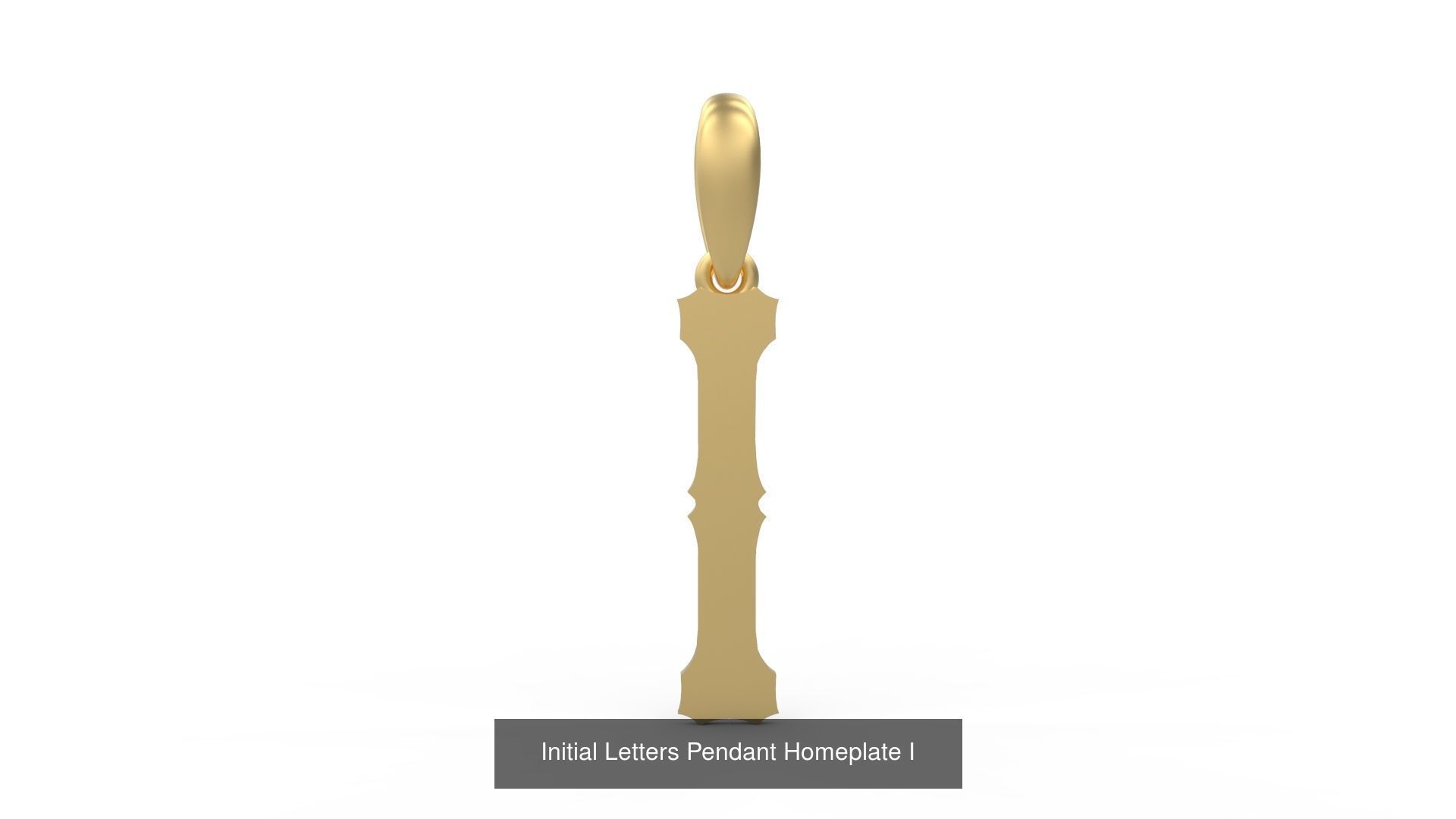 Initial Letters Pendant Alphabets Homeplate 3D Model Collection_11