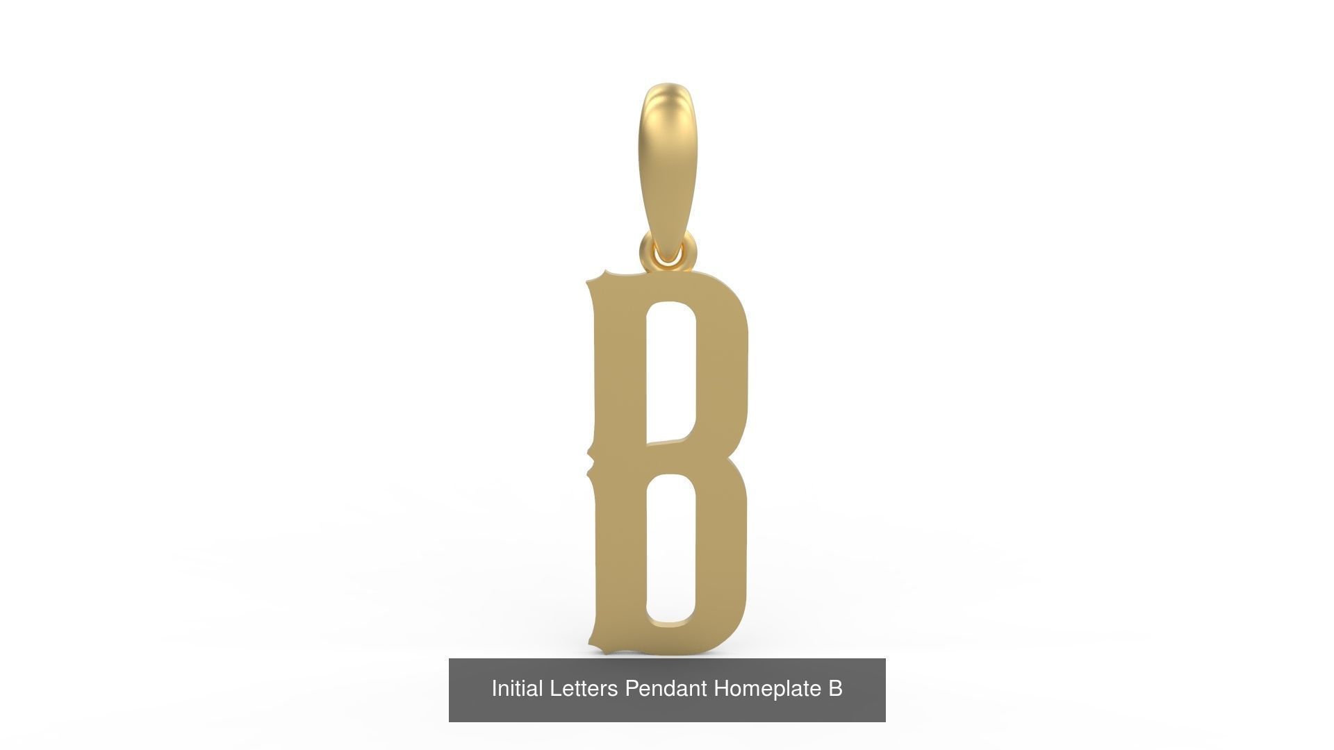 Initial Letters Pendant Alphabets Homeplate 3D Model Collection_4