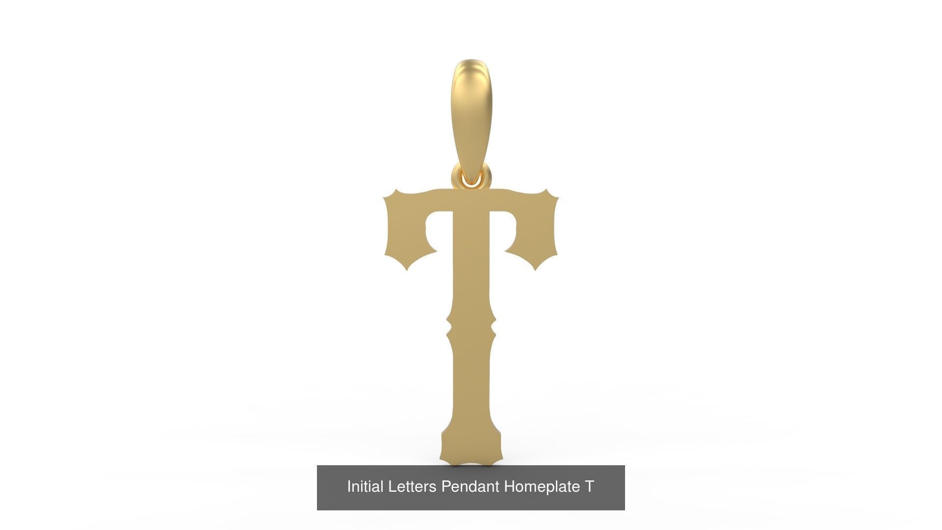 Initial Letters Pendant Alphabets Homeplate 3D Model Collection_22