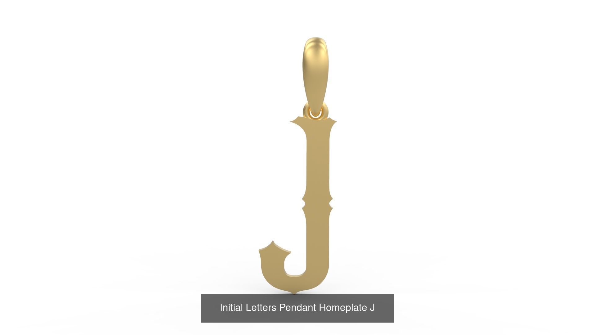 Initial Letters Pendant Alphabets Homeplate 3D Model Collection_12