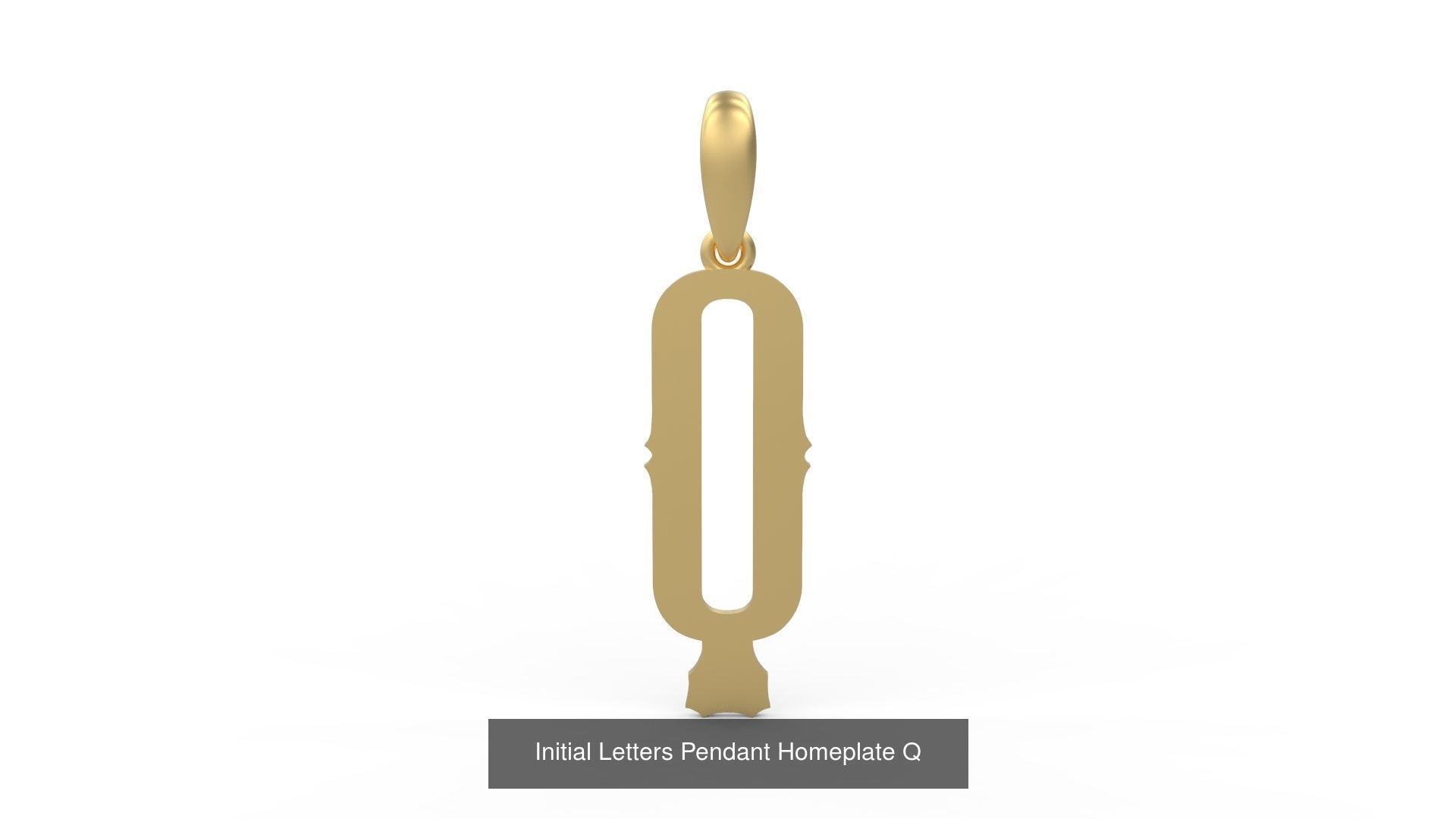 Initial Letters Pendant Alphabets Homeplate 3D Model Collection_19