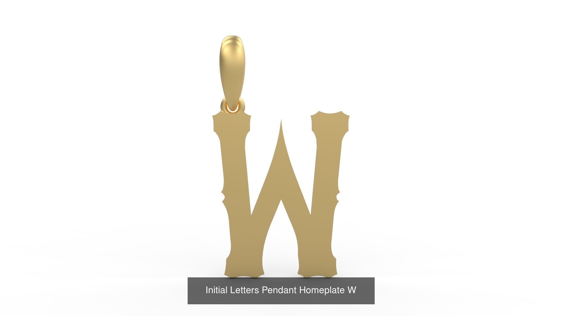 Initial Letters Pendant Alphabets Homeplate 3D Model Collection_25