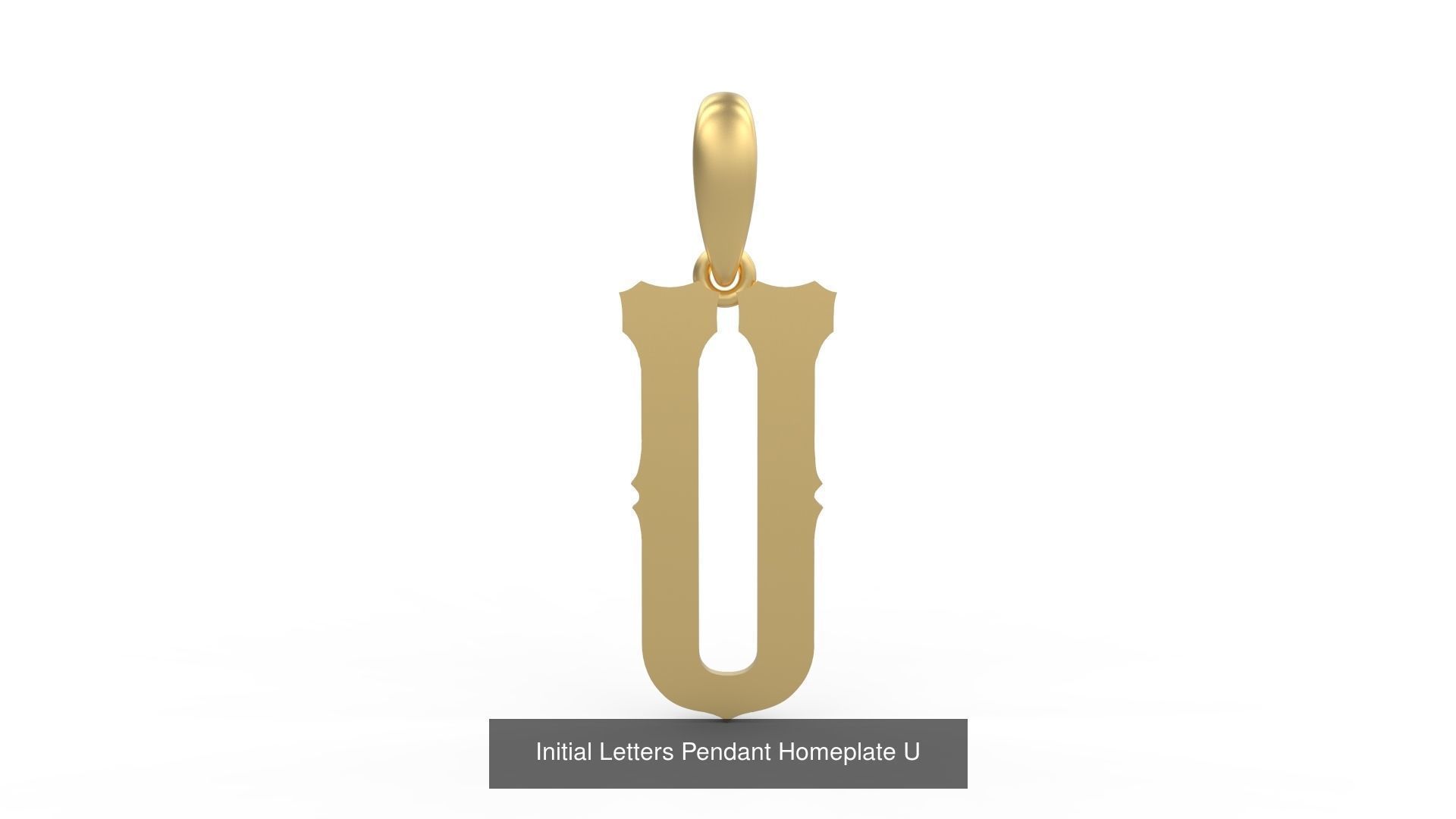 Initial Letters Pendant Alphabets Homeplate 3D Model Collection_23