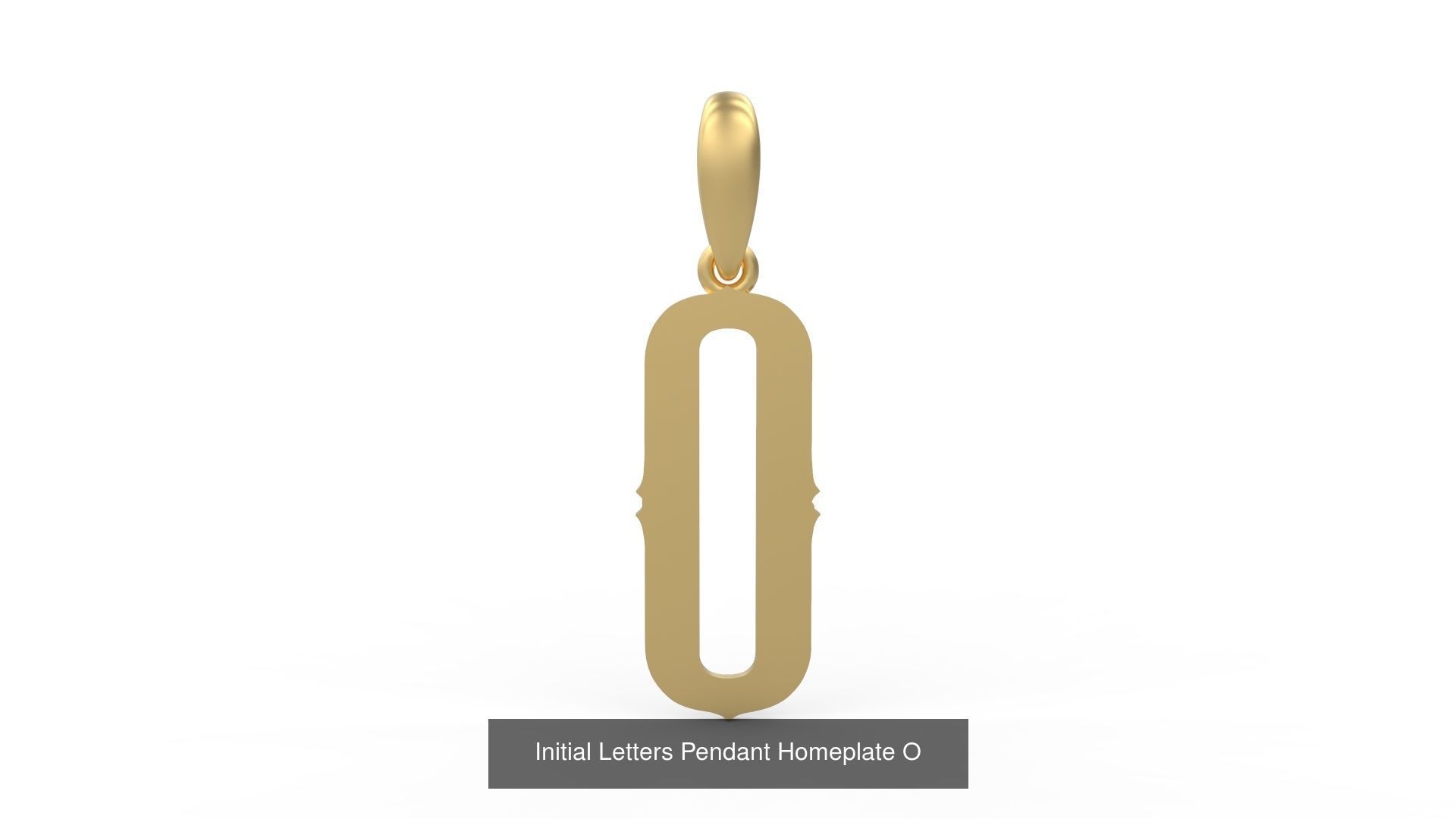 Initial Letters Pendant Alphabets Homeplate 3D Model Collection_17