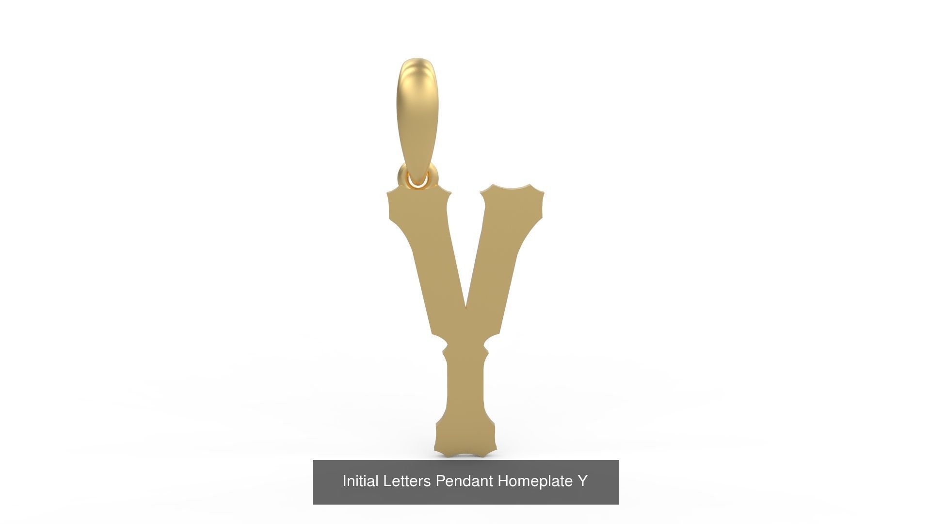 Initial Letters Pendant Alphabets Homeplate 3D Model Collection_27