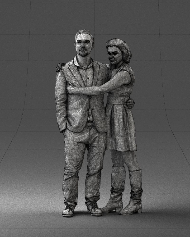 000346 Couple in Casual Outfit 3dp 3D print model_8