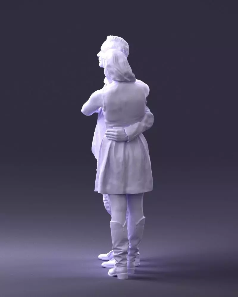 000346 Couple in Casual Outfit 3dp 3D print model_5