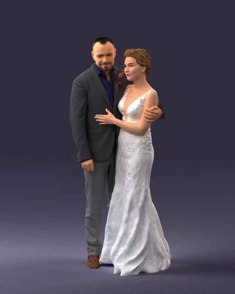 000200 Wedding Couple 1026 3dp 3D print model_0