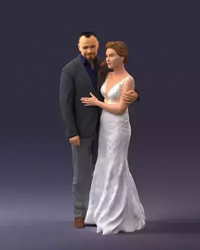000200 Wedding Couple 1026 3dp 3D print model