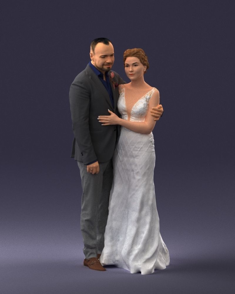 000200 Wedding Couple 1026 3dp 3D print model_6