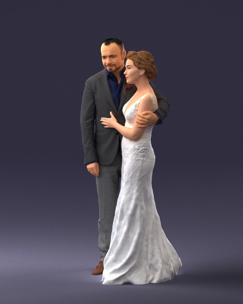 000200 Wedding Couple 1026 3dp 3D print model_30