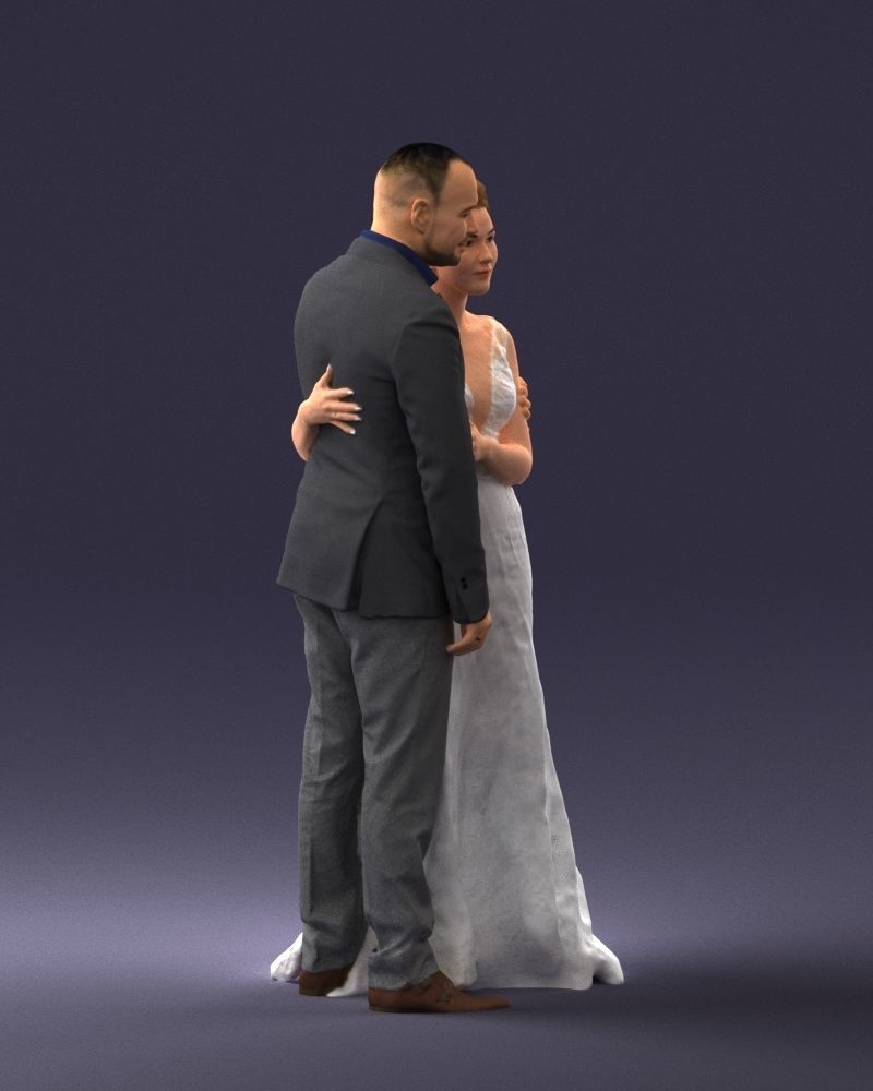 000200 Wedding Couple 1026 3dp 3D print model_12