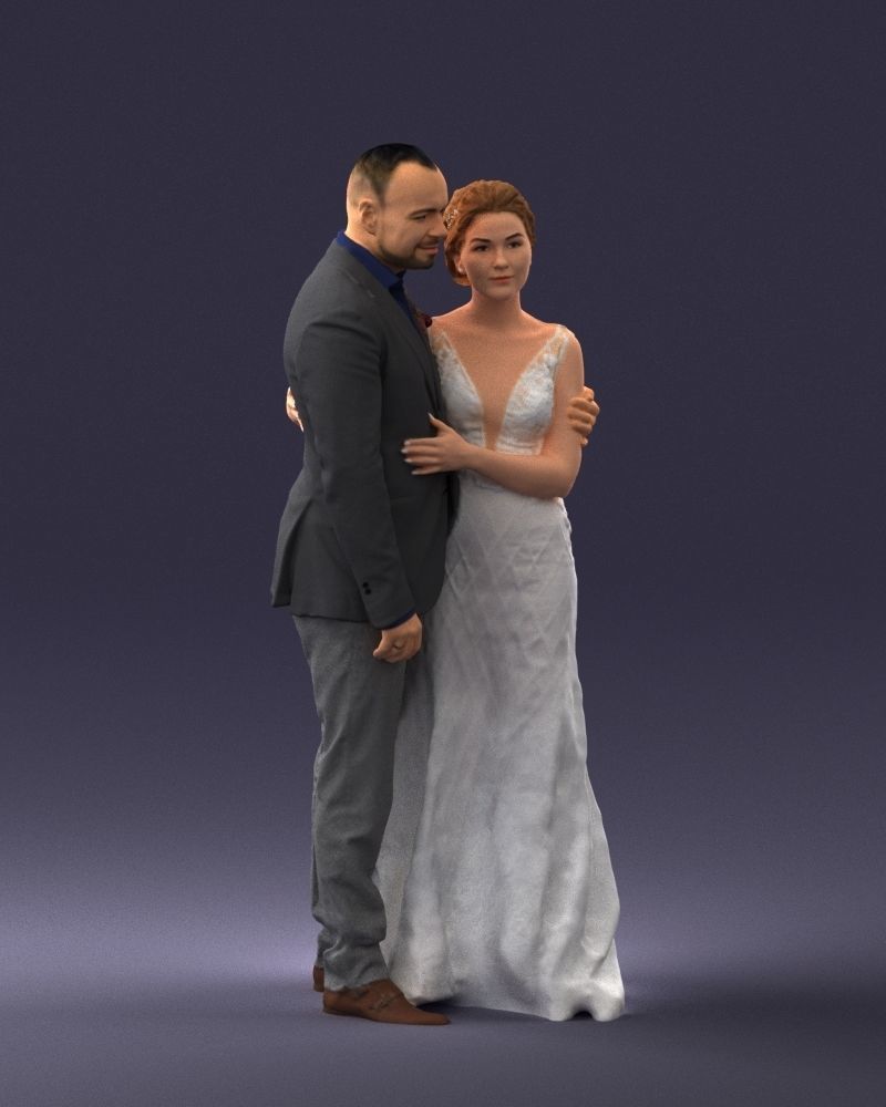 000200 Wedding Couple 1026 3dp 3D print model_9
