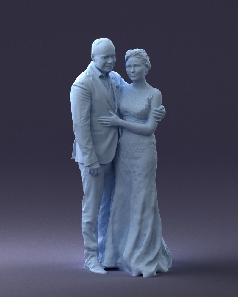 000200 Wedding Couple 1026 3dp 3D print model_7