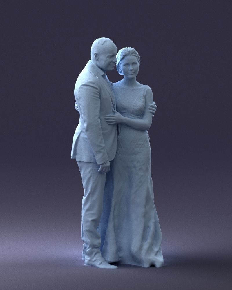 000200 Wedding Couple 1026 3dp 3D print model_10