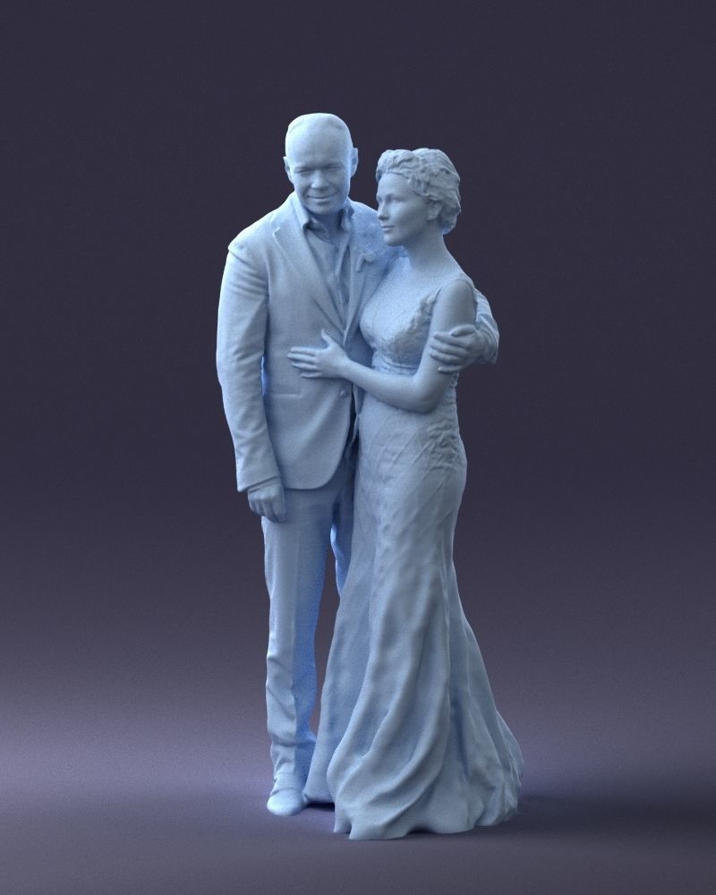 000200 Wedding Couple 1026 3dp 3D print model_34